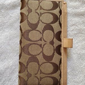 Coach Signature Checkbook Cover